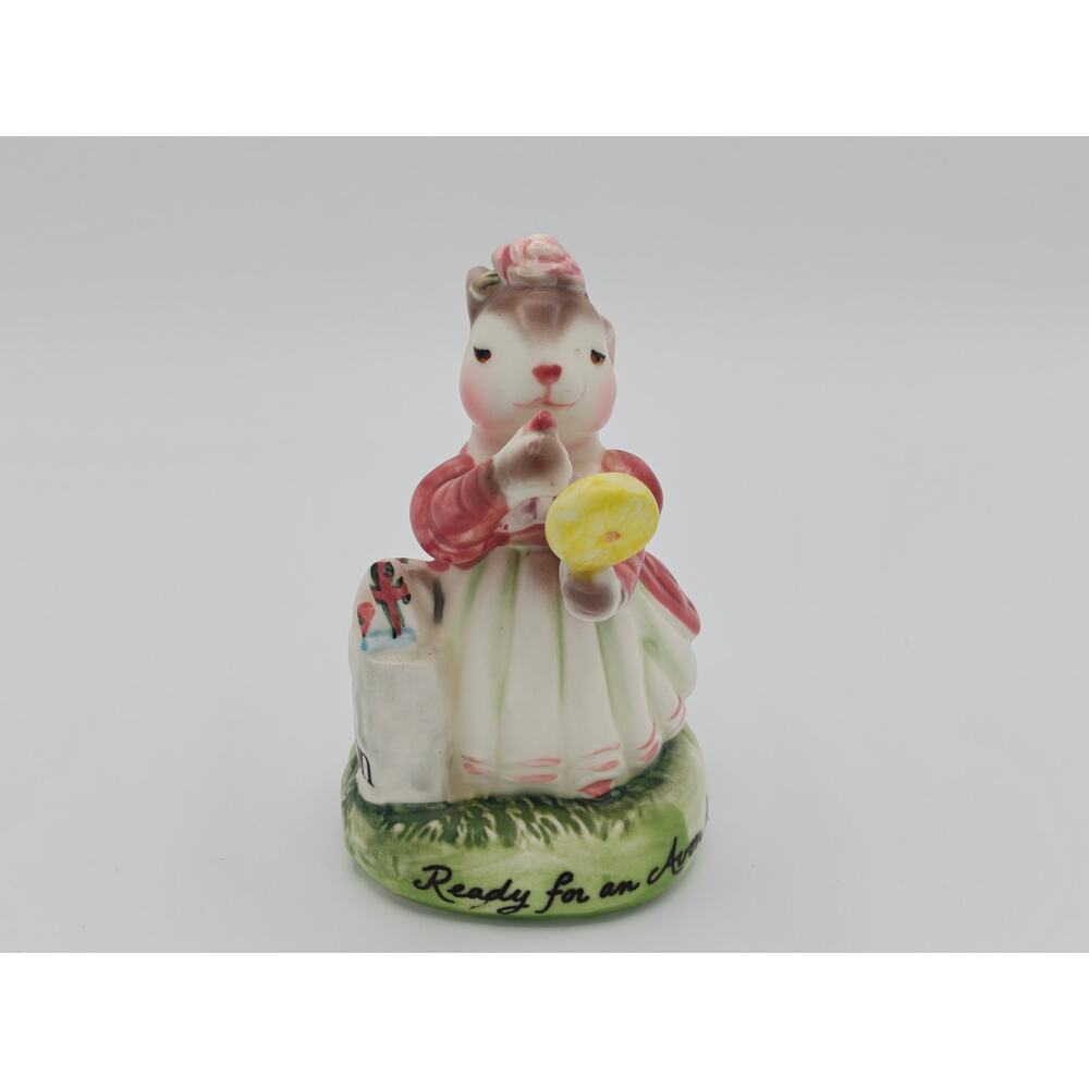 Precious Moments Avon Rabbit Figurine Ready For An Avon Day 5” Vintage 1980s